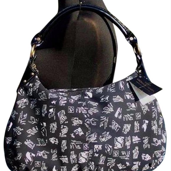 Donald Pliner Purse Handbag Crepe Elastic Patent Leather Shoulder Bag $425 NWT - Picture 1 of 4
